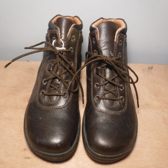 Footprints by Birkenstock Brown Leather Ankle Boots Size 37 / 6 - 6.5 - Picture 3 of 7